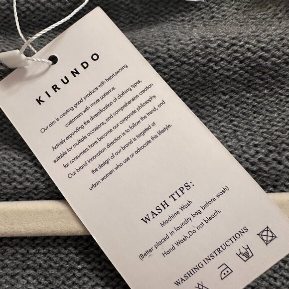 KIRUNDO XL Women's Open Front Cardigan Striped Color Block Long Sleeves - Picture 7 of 9